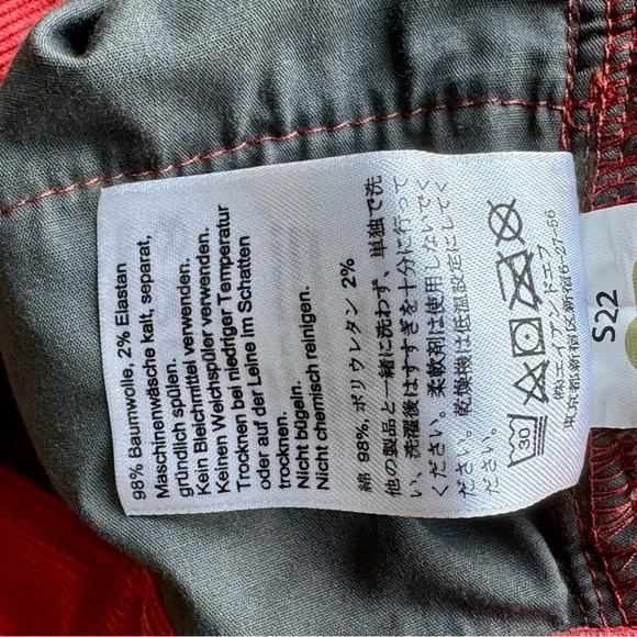 Outdoor Research Corduroy Shorts Coral Red Size 2 - Picture 7 of 13